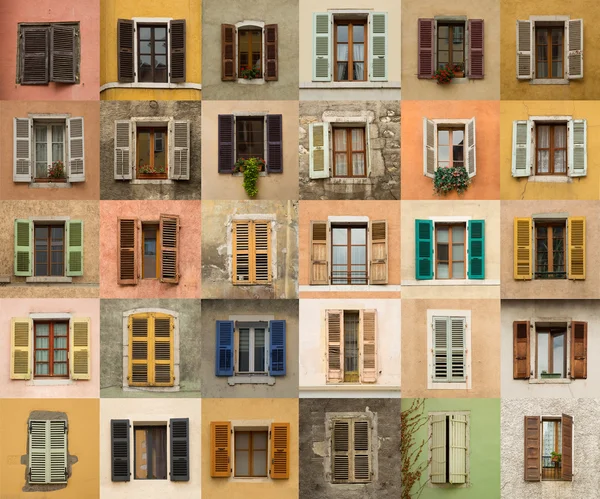 Window with colorful louver — Stock Photo, Image