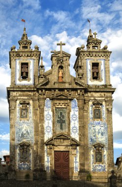 The Igreja de Santo Ildefonso church in Porto clipart
