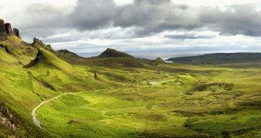 Quiraing üzerinde Isle of skye, İskoçya