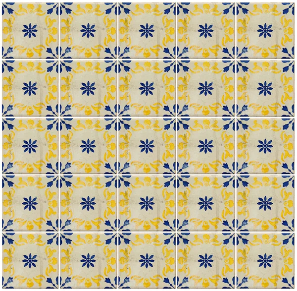 Collage de azulejos de patrón azul en Portugal — Foto de Stock