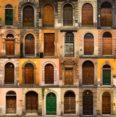 Kolaj bir İtalyan ahşap kapılar