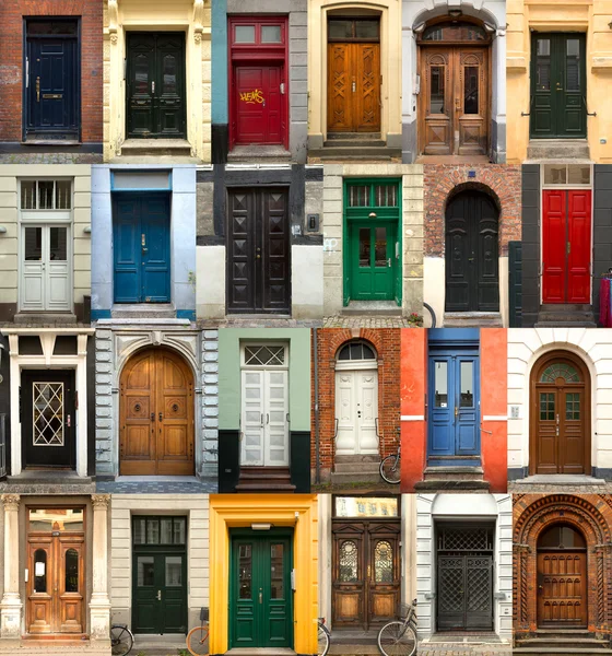 Collage de puertas danesas — Foto de Stock