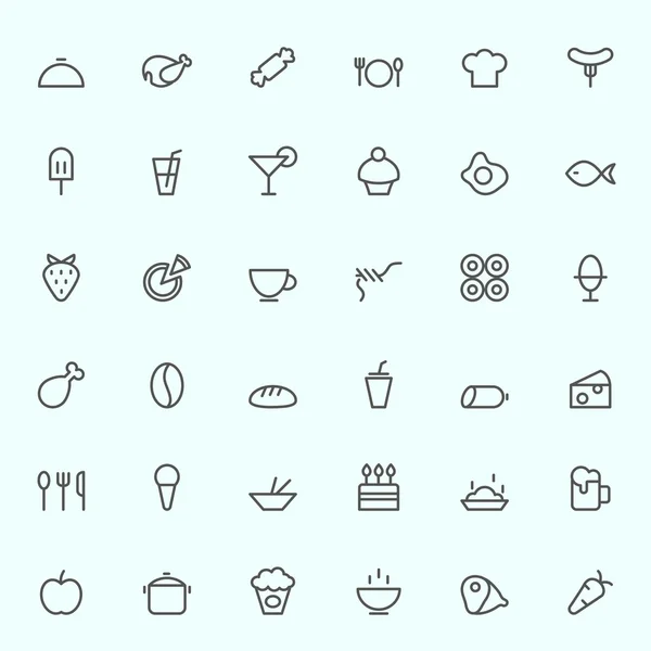 Conjunto de 36 iconos de Alimentos . — Vector de stock