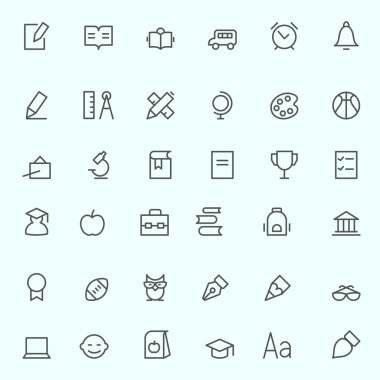 Set of 36 Education icons. clipart