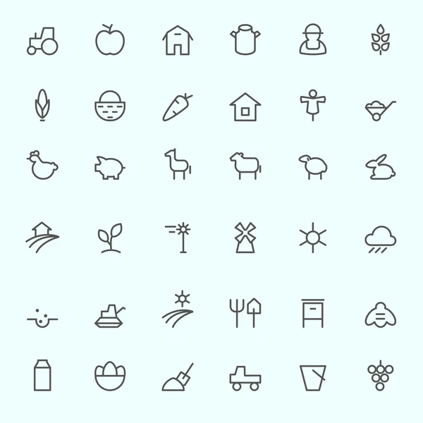 Set of 36 Farm icons. — Stock Vector