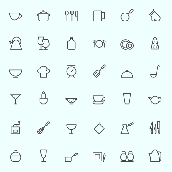 Utensilios de cocina iconos. — Vector de stock