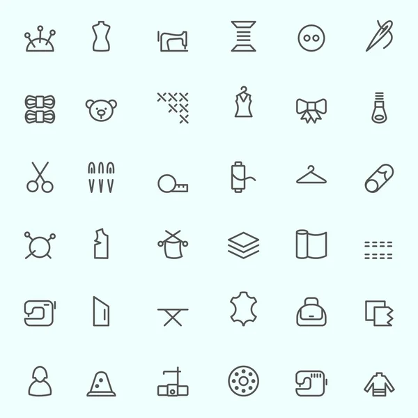 Symbole für Nähen und Handarbeiten. — Stockvektor