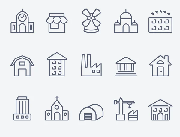 Conjunto de 15 iconos de casa . — Vector de stock