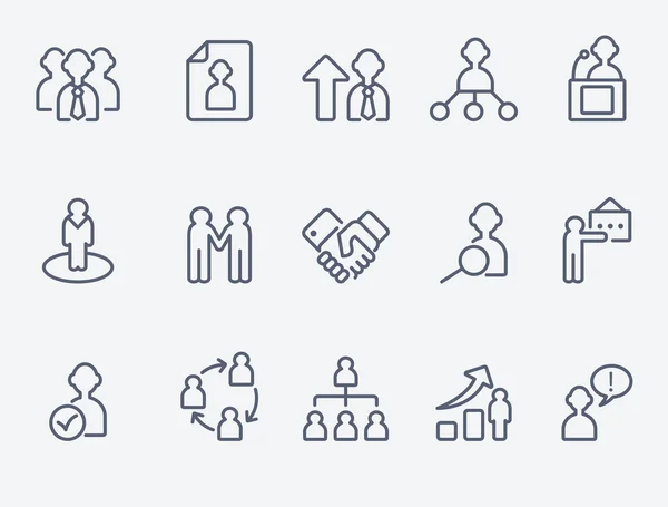 Iconos de gestión humana — Vector de stock