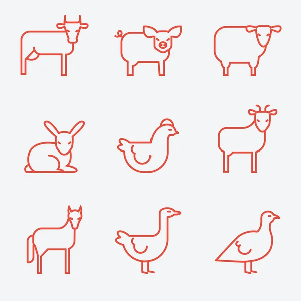 Animales de granja — Vector de stock