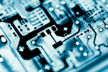 Özet olarak, anakart elektronik arkaplanı kapat. (mantık kartı, Cpu ana kartı, devre, sistem kartı, mobo)