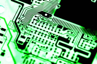 Özet olarak, anakart elektronik arkaplanı kapat. (mantık kartı, Cpu ana kartı, devre, sistem kartı, mobo)