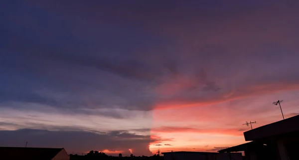 Sonnenuntergang Bewölkt Himmel Wolken Mit Hintergrund — Stockfoto