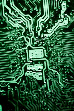 Özet olarak, anakart elektronik arkaplanı kapat. (mantık kartı, Cpu ana kartı, devre, sistem kartı, mobo)