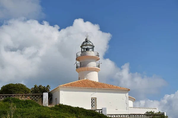 Farol Costa Mar Mediterrâneo — Fotografia de Stock