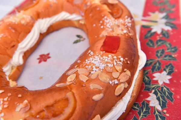 Delicioso Roscon Reyes Navidad — Foto de Stock