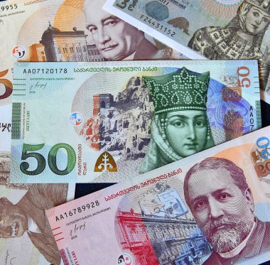 Gürcistan para birimi faturaları.