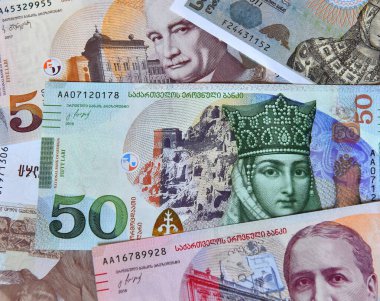 Gürcistan para birimi faturaları.