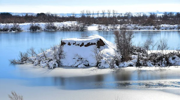 Bonito Paisaje Con Nieve — Foto de Stock