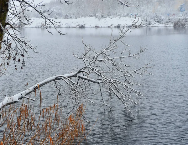 Ett Vackert Snöigt Landskap Spanien — Stockfoto