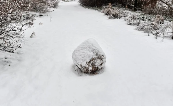 Ett Vackert Snöigt Landskap Spanien — Stockfoto