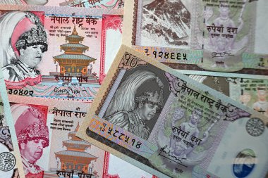 bazı güncel Nepal banknotları