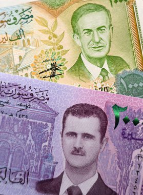 Suriye Başkanı Başer Hafez el Esad 'ın bir banknottaki portresi