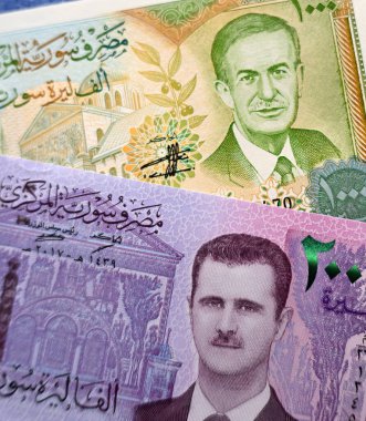 Suriye Başkanı Başer Hafez el Esad 'ın bir banknottaki portresi