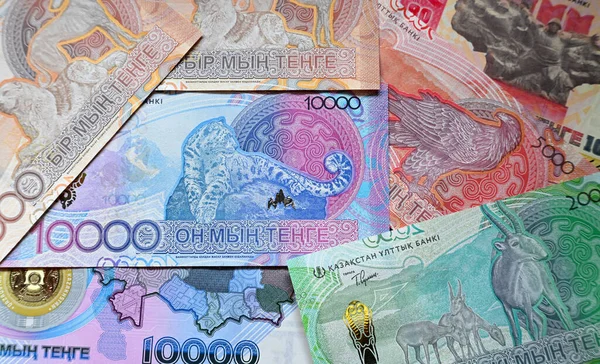 Kazakistan 'ın güncel banknotları.