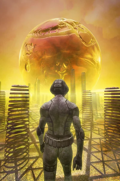 Astronot keşfetmek yabancı gezegenin