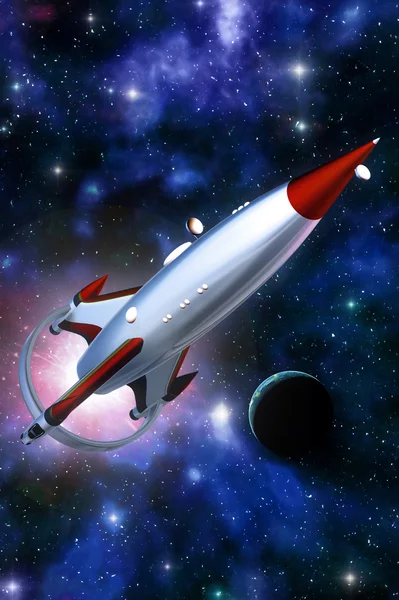 Spaceship vintage rocketship — Stock Photo, Image