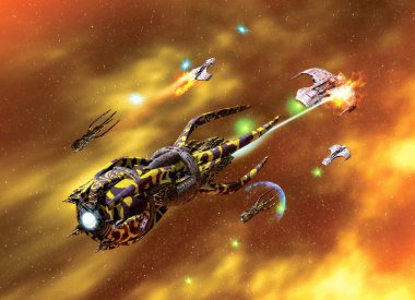 Uzay gemisi destroyer ve Bulutsusu