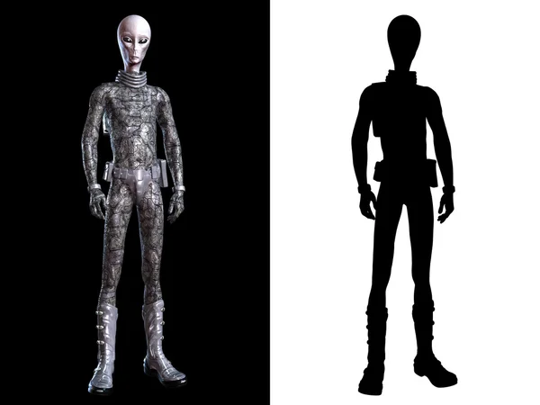 Инопланетное существо с альфа-каналом — стоковое фото