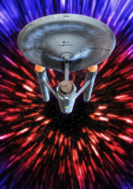 Starship Enterprise warp clipart