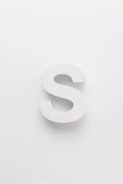 Beyaz S harfi. — Stok fotoğraf