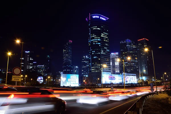 Nattvisning i tel aviv. — Stockfoto