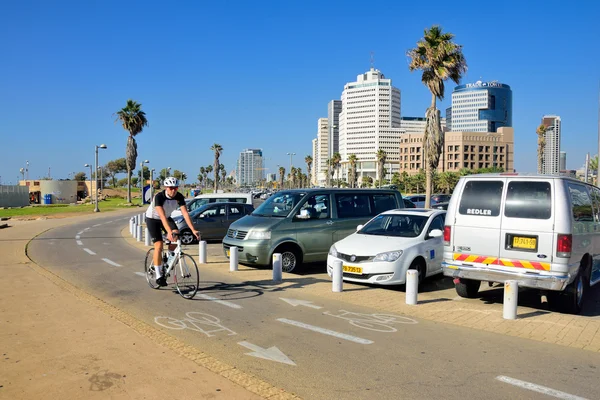 Fahrradstraße Der Küste Von Tel Aviv Der Nähe Einer Der — Stockfoto