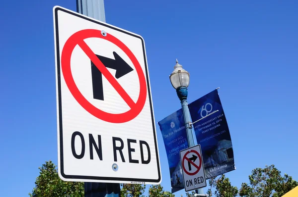 No right turn. — Stock Photo, Image