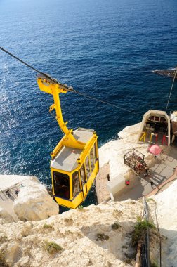 Rosh hanikra cable road. clipart