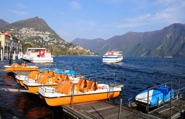 Lago Lugano. Suiza . — Foto de Stock