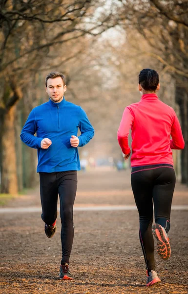 Jogging in park — Stock Photo, Image