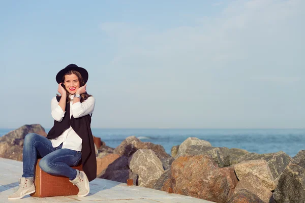 아름 다운 boho 여자 — 스톡 사진