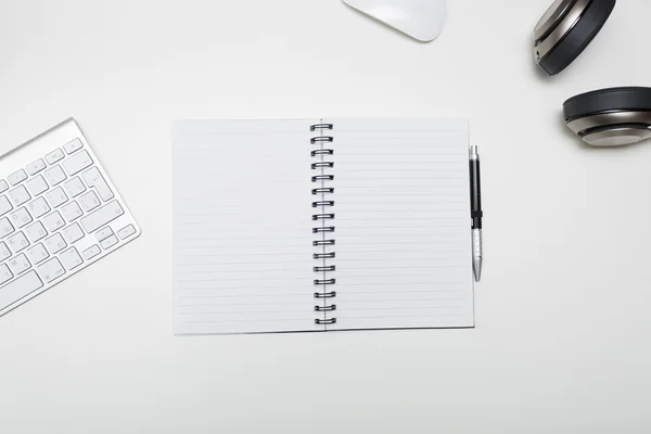 White desk in the office — Stock Photo, Image