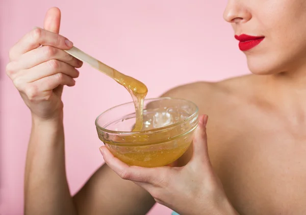 Sugaring trattamento di bellezza — Foto Stock