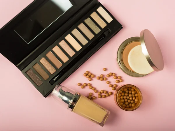 Stylish cosmetics makeup essentials — Stock Photo, Image