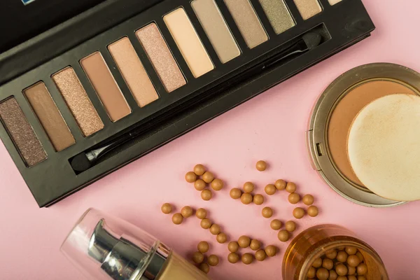 Stylish cosmetics makeup essentials — Stock Photo, Image