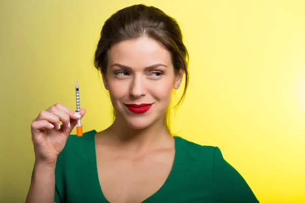 Woman with a skin care injection — Stock Photo, Image
