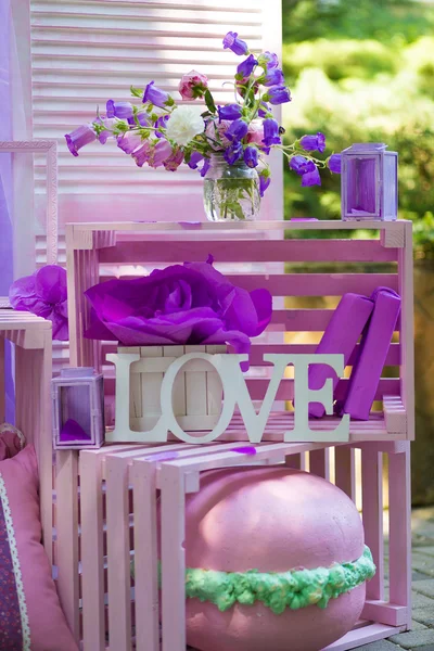 Beautiful decor for a summer party — Stock Photo, Image