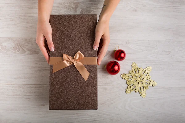 Cenário de decoração de Natal — Fotografia de Stock