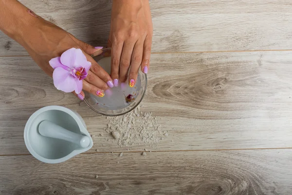 Spa de mão. Conceito de manicure — Fotografia de Stock